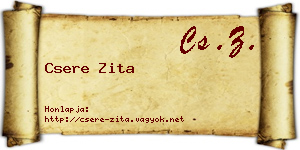 Csere Zita névjegykártya