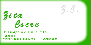 zita csere business card